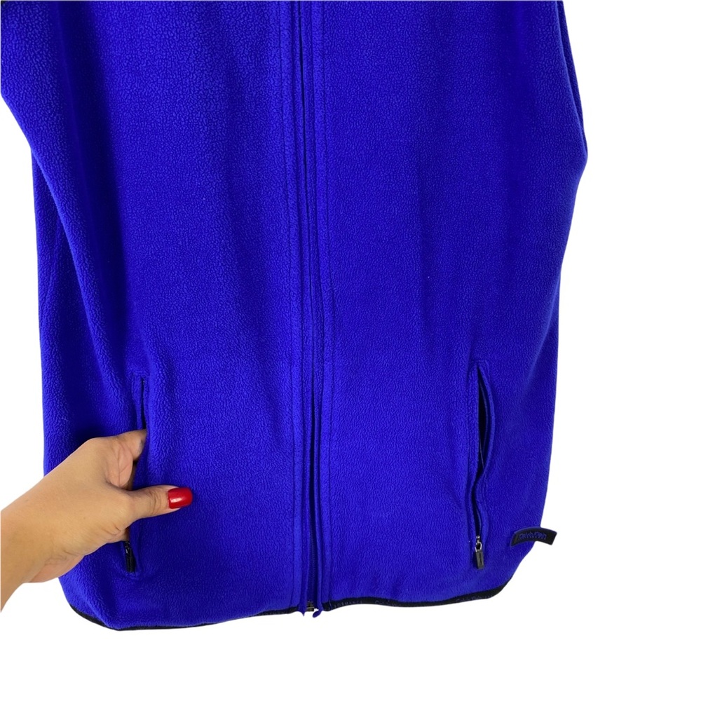 Calvin Klein Purple fleece Cute Warm vest zipped sleeveless jacket women Small - Picture 2 of 9